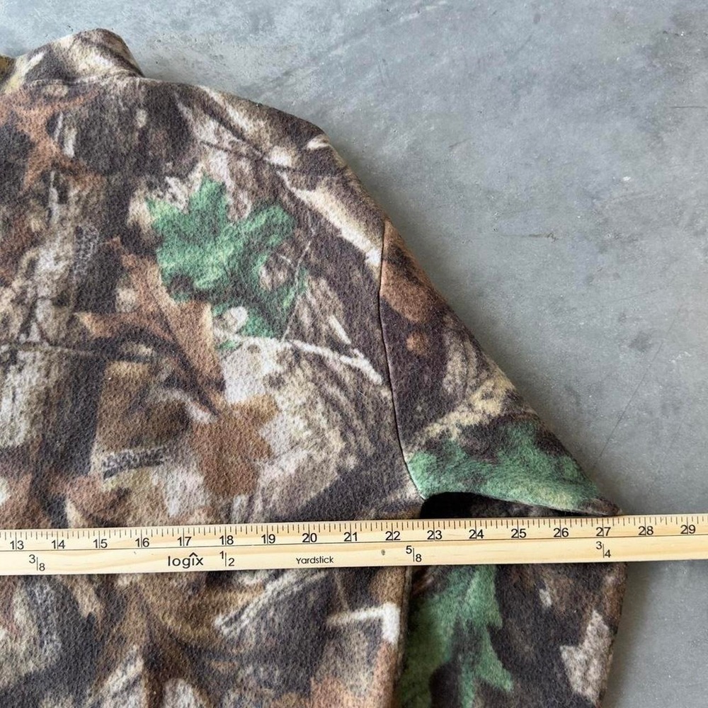 Vintage 90s camo Realtree pullover Henley long sleeve fleece - Picture 4 of 6